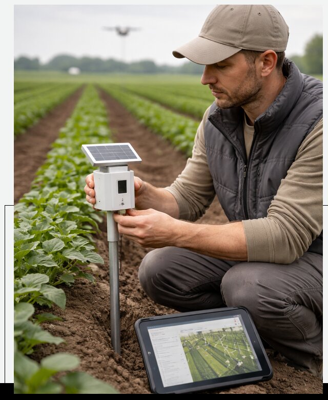 IoT мониторинг сельскохозяйственных полей и контроля в Барабинске